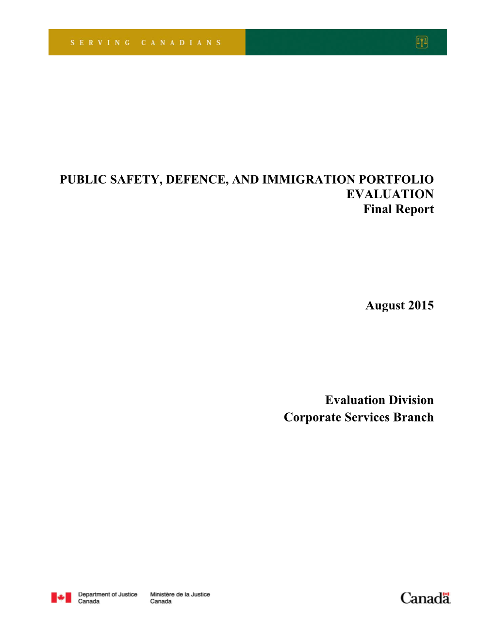 EVALUATION Final Report August 2015