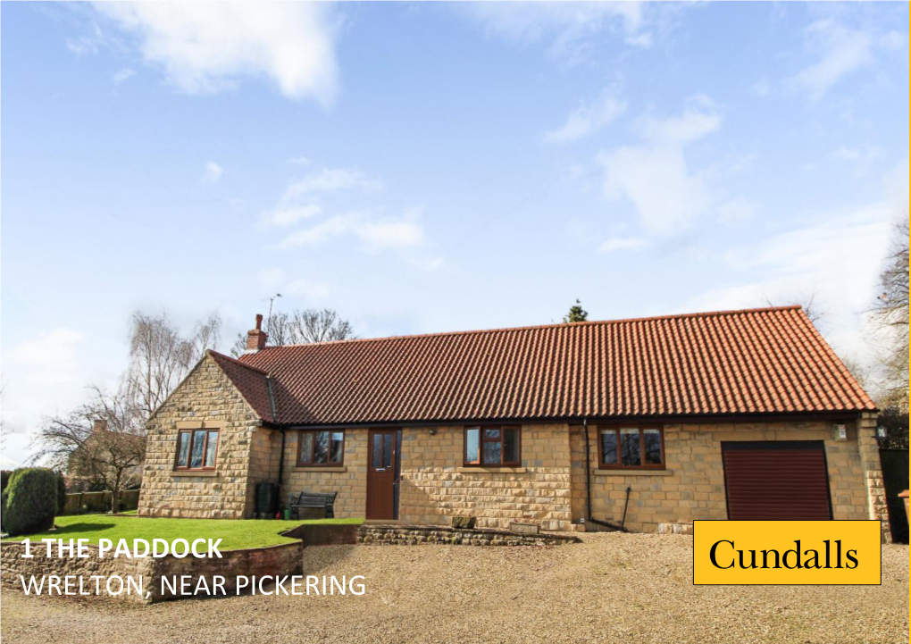 1 the Paddock Wrelton, Near Pickering