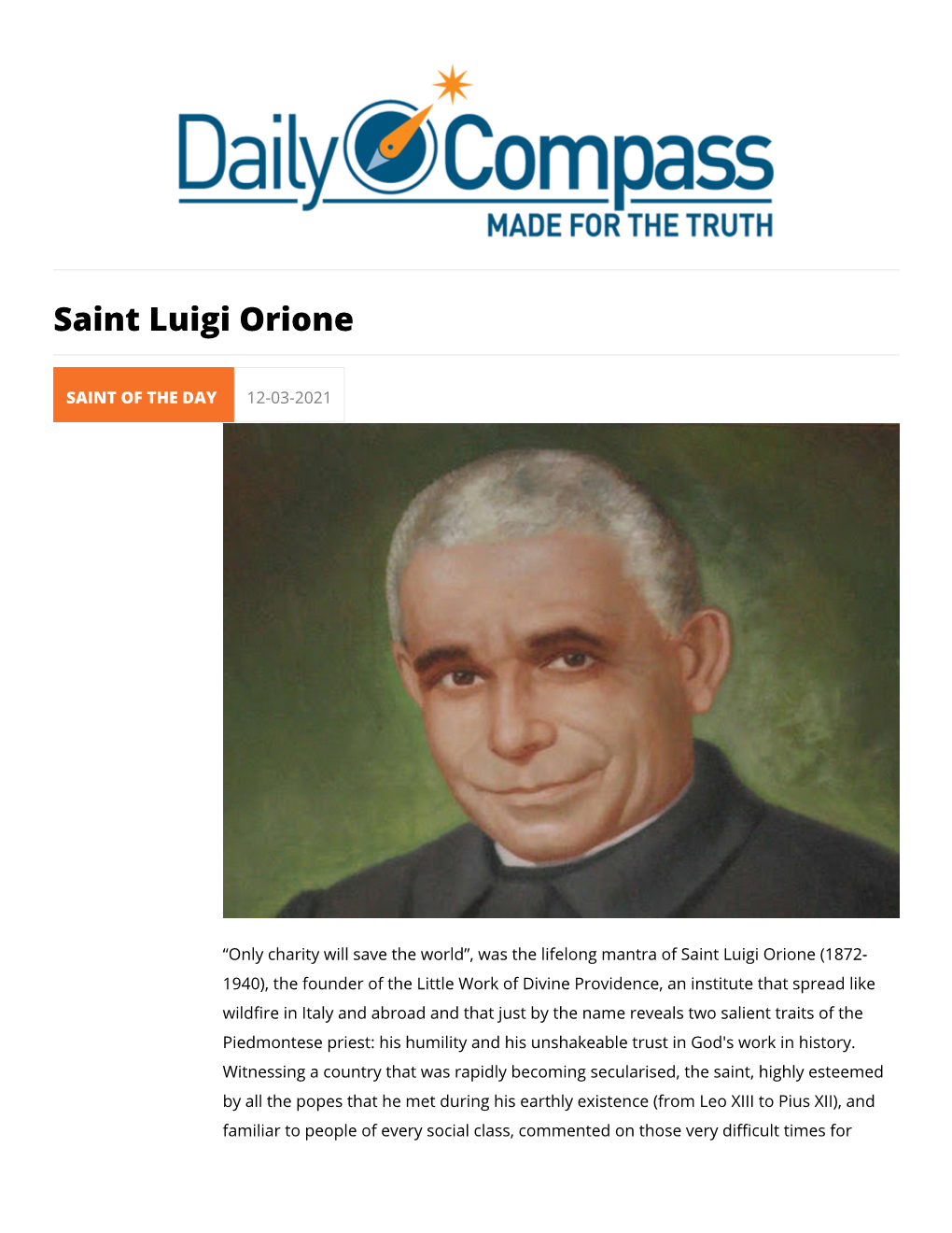 Saint Luigi Orione
