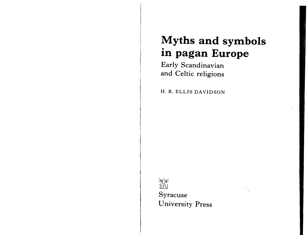 Myths and Symbols in Pagan Europe Early Scandinavian and Celtic Religions