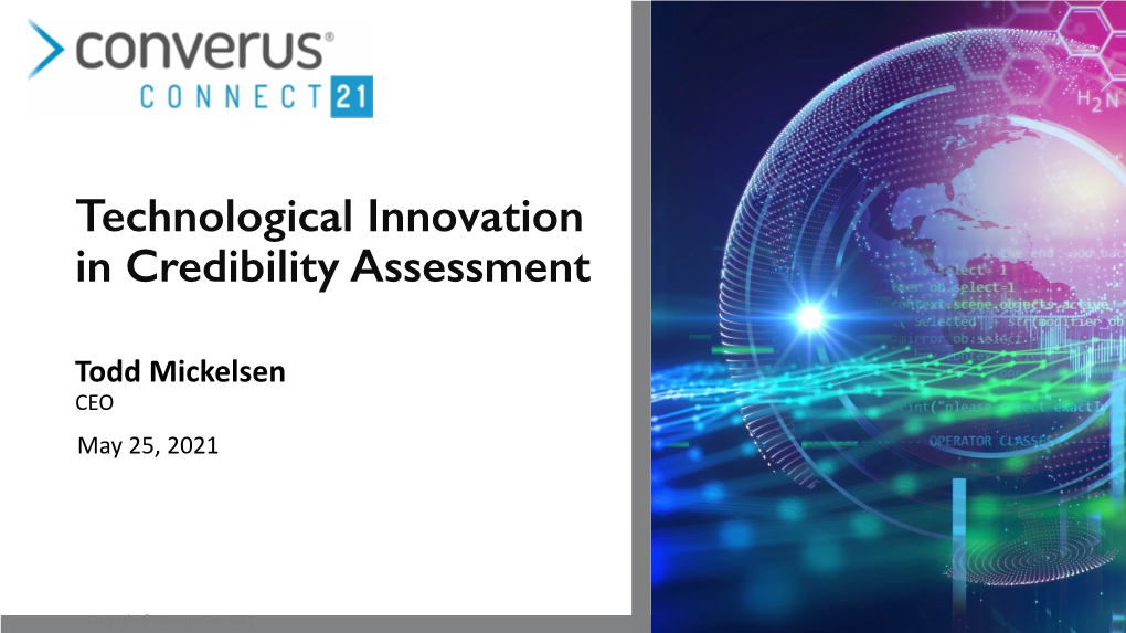 Technological Innovation in Credibility Assessment