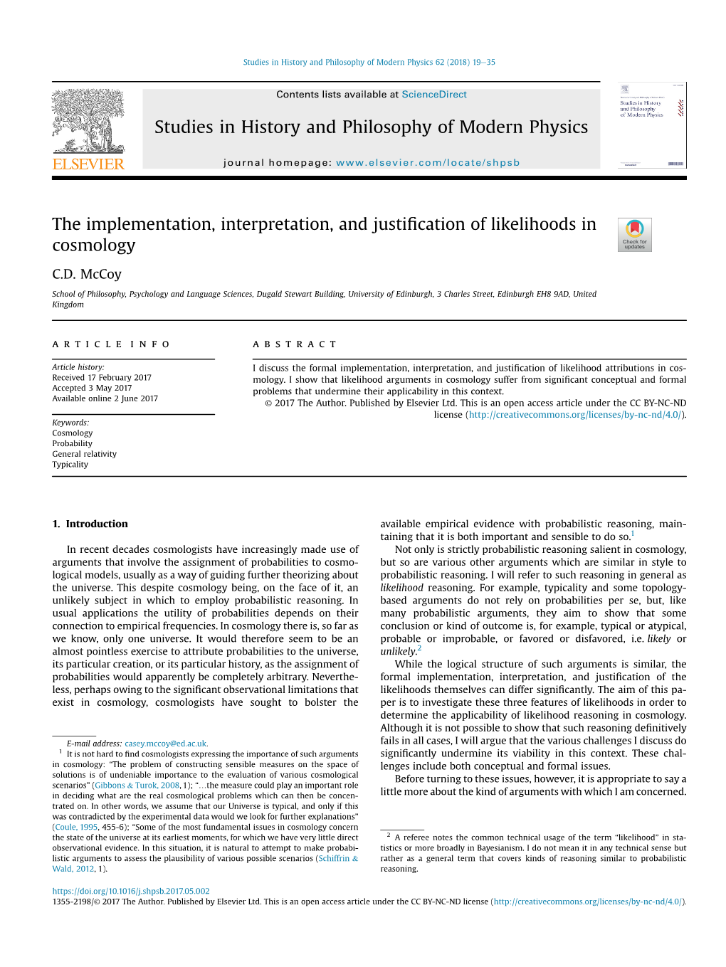 The Implementation, Interpretation, and Justification of Likelihoods In