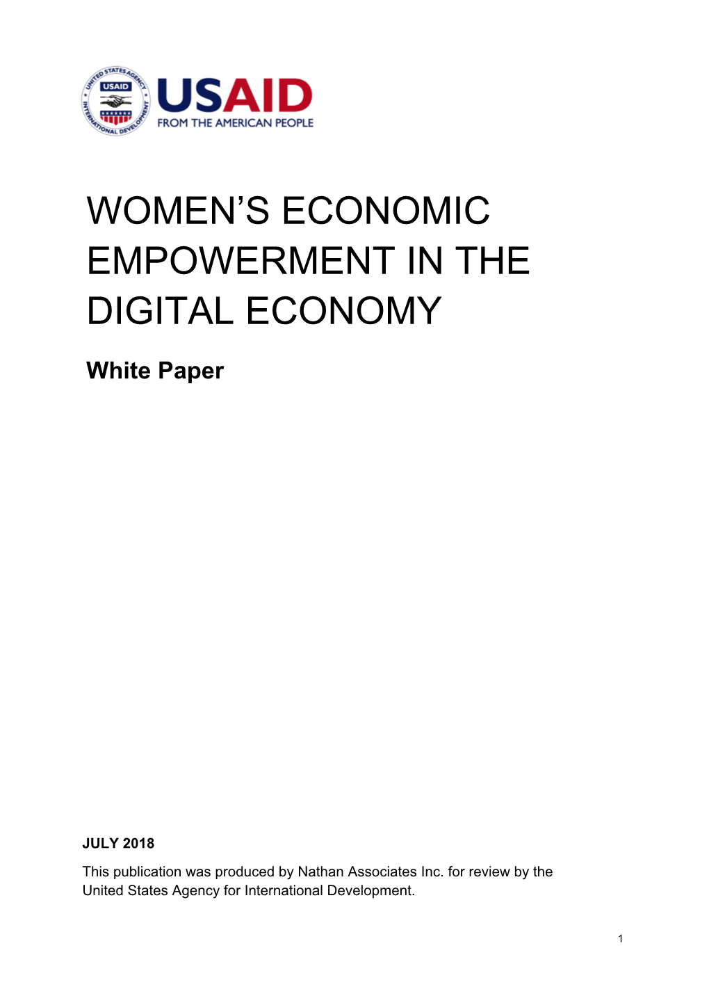 Women's Economic Empowerment in the Digital