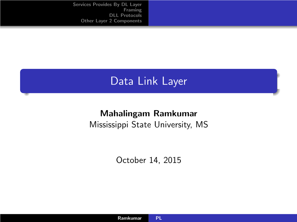 Data Link Layer