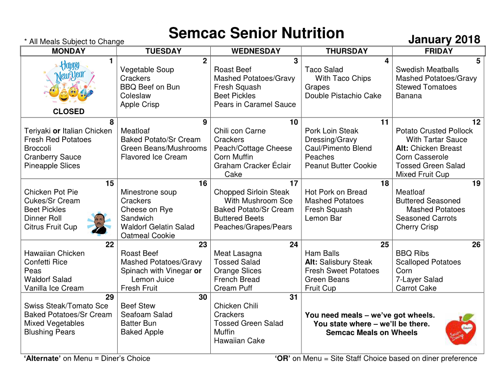 Semcac Senior Nutrition