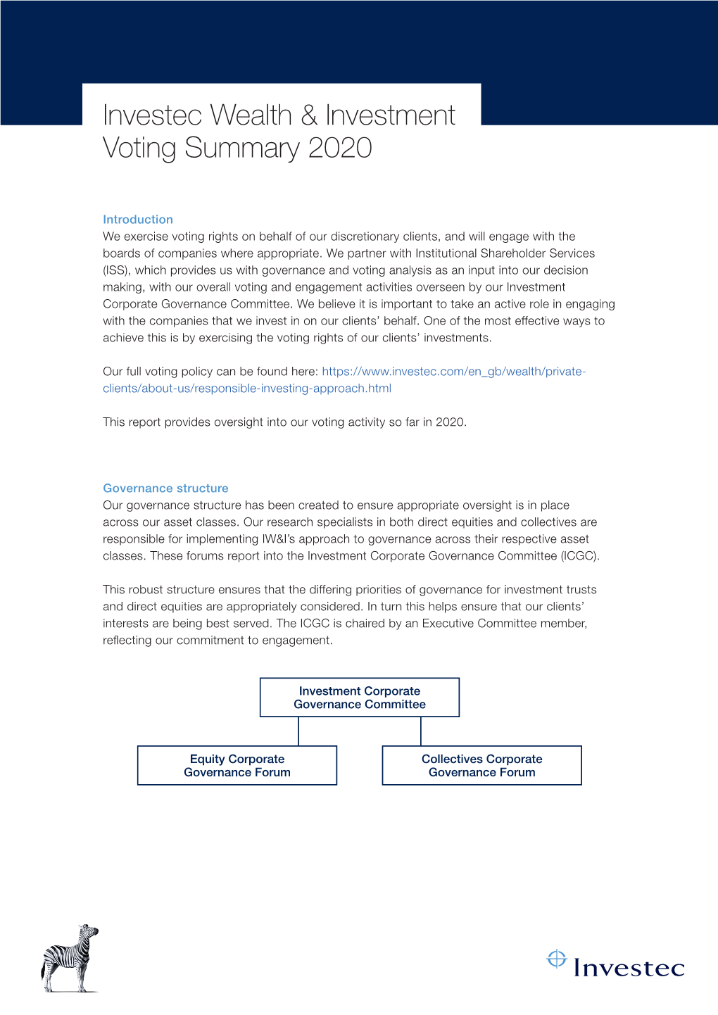 Investec Wealth & Investment Voting Summary 2020