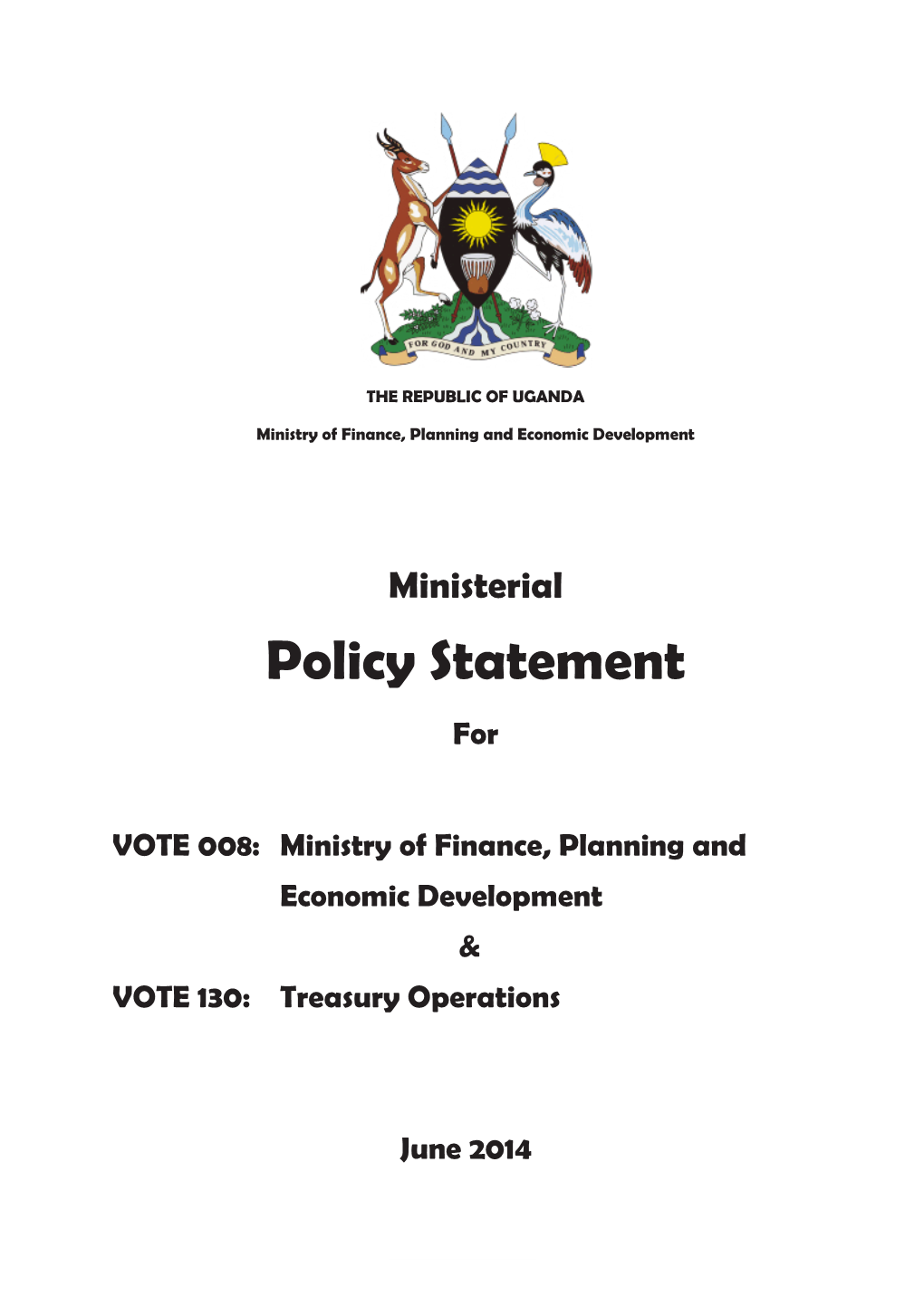 Vote 008 Ministerial Policy Statement.Pdf