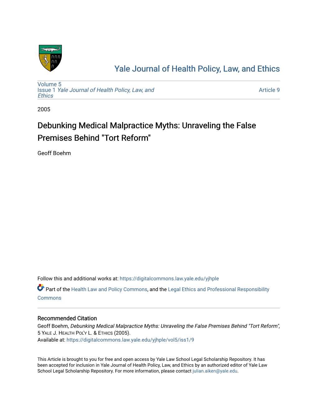 Debunking Medical Malpractice Myths: Unraveling the False Premises Behind "Tort Reform"