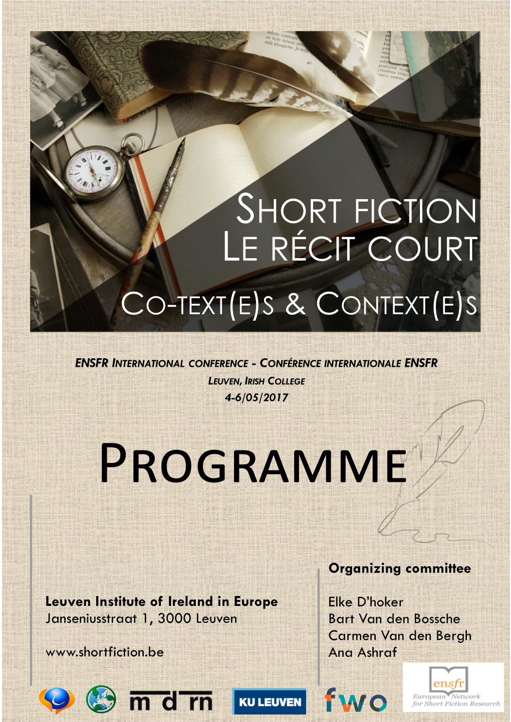 Short Fiction Le Récit Court Co-Text(E)S & Context(E)S