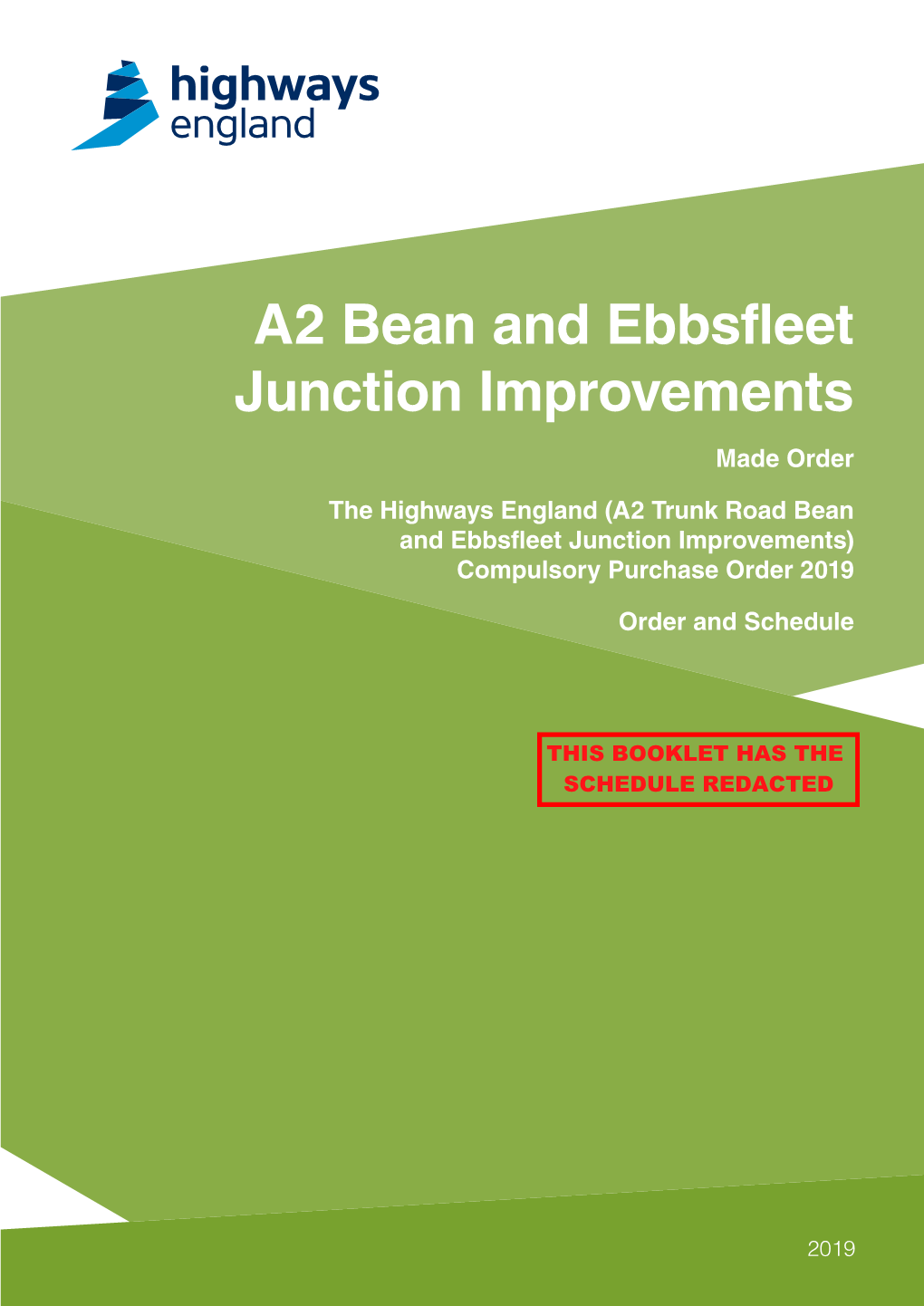 A2 Bean and Ebbsfleet Junction Improvements Made Order