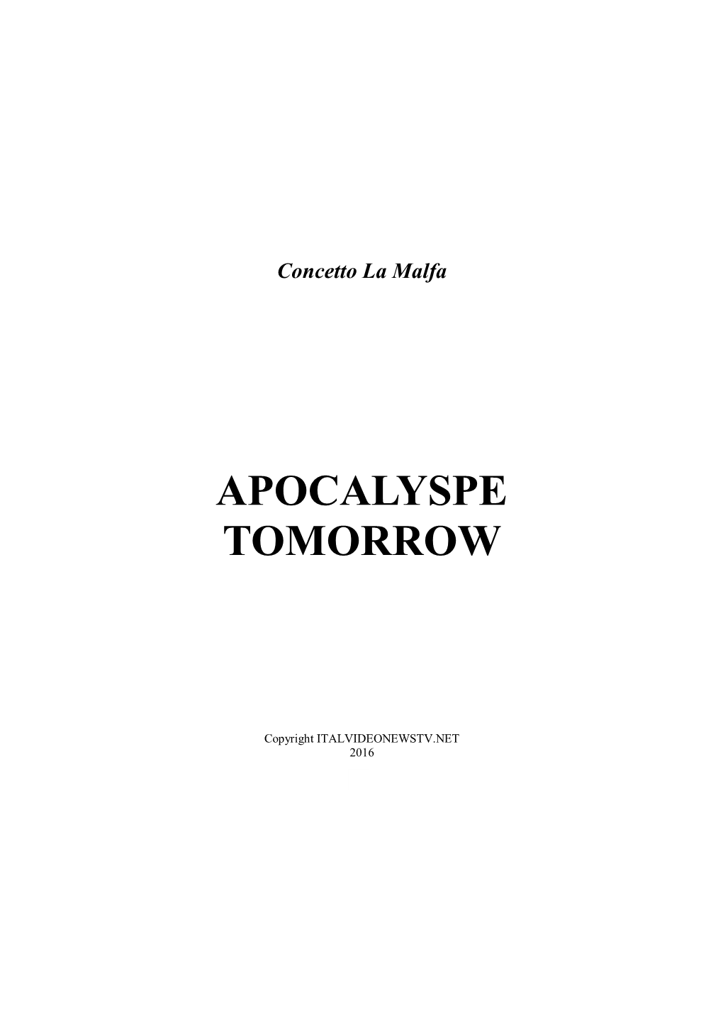 Apocalypse Tomorrow