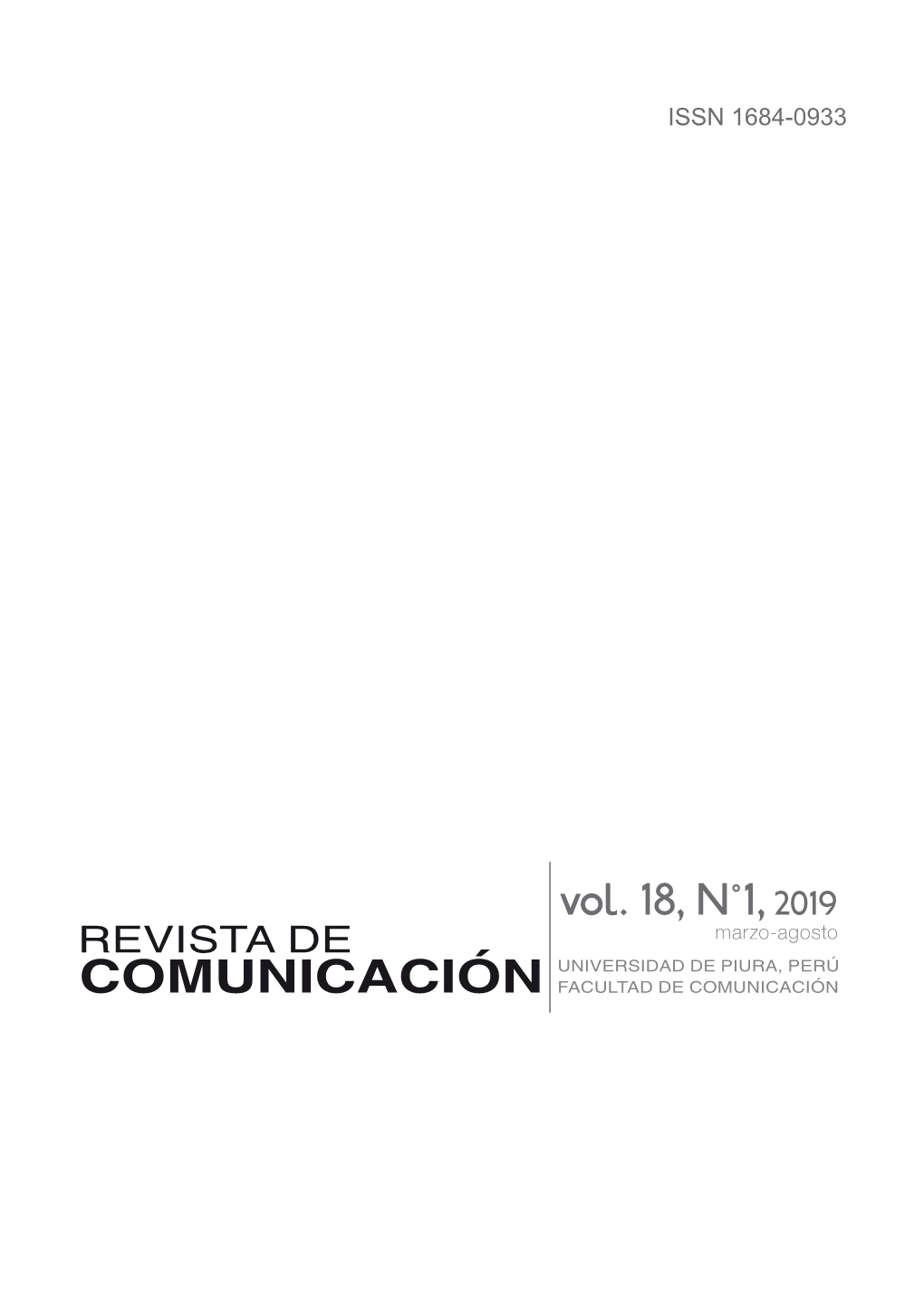 REVISTA DE COMUNICACIÓN Año 18 - Vol