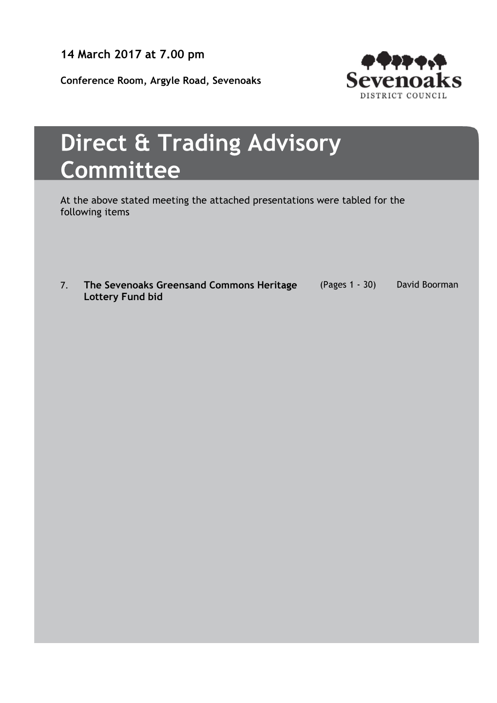 (Public Pack)Presentation Agenda Supplement for Direct & Trading