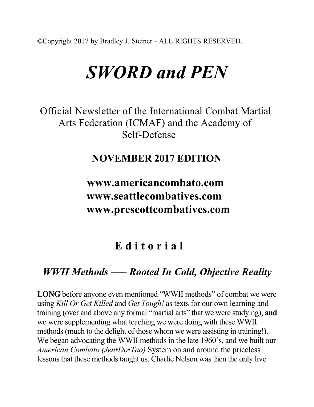 November 2017 – Sword And