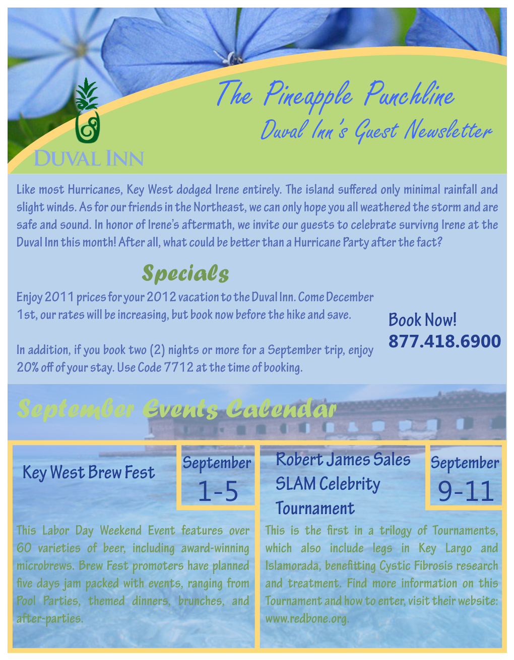 The Pineapple Punchline Duval Inn’S Guest Newsletter