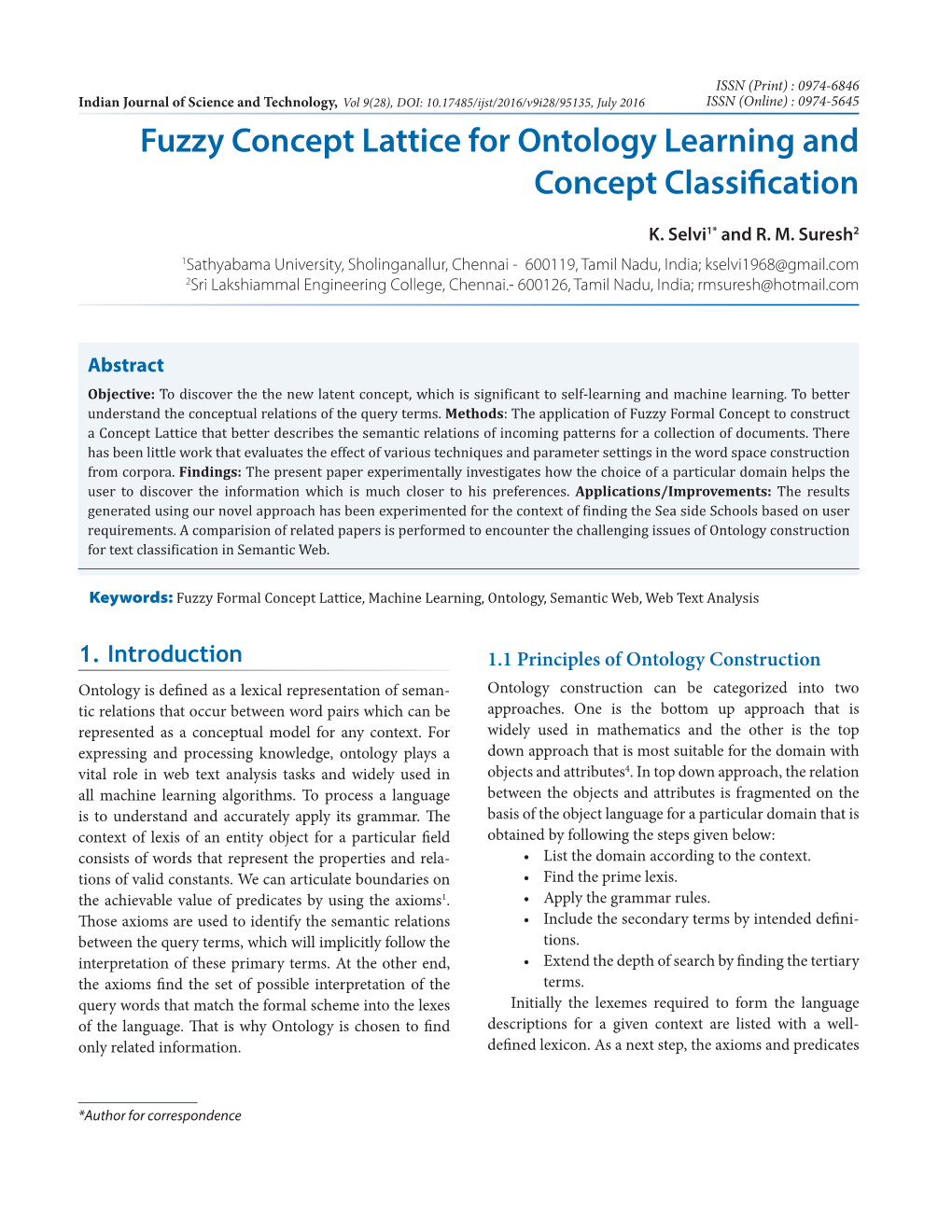 Fuzzy Concept Lattice for Ontology Learning and Concept Classification