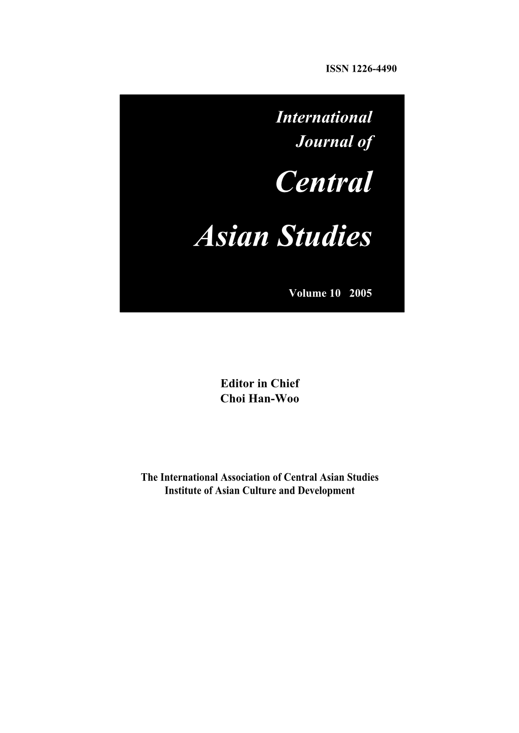 On Studying of Historical and Cultural Processes of the Palaeolithic Epoch in Central Asia