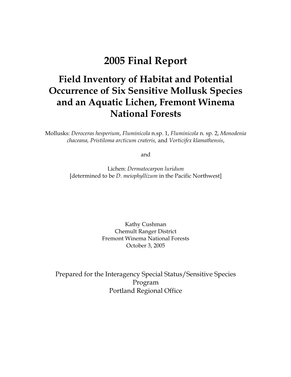 2005 Final Report