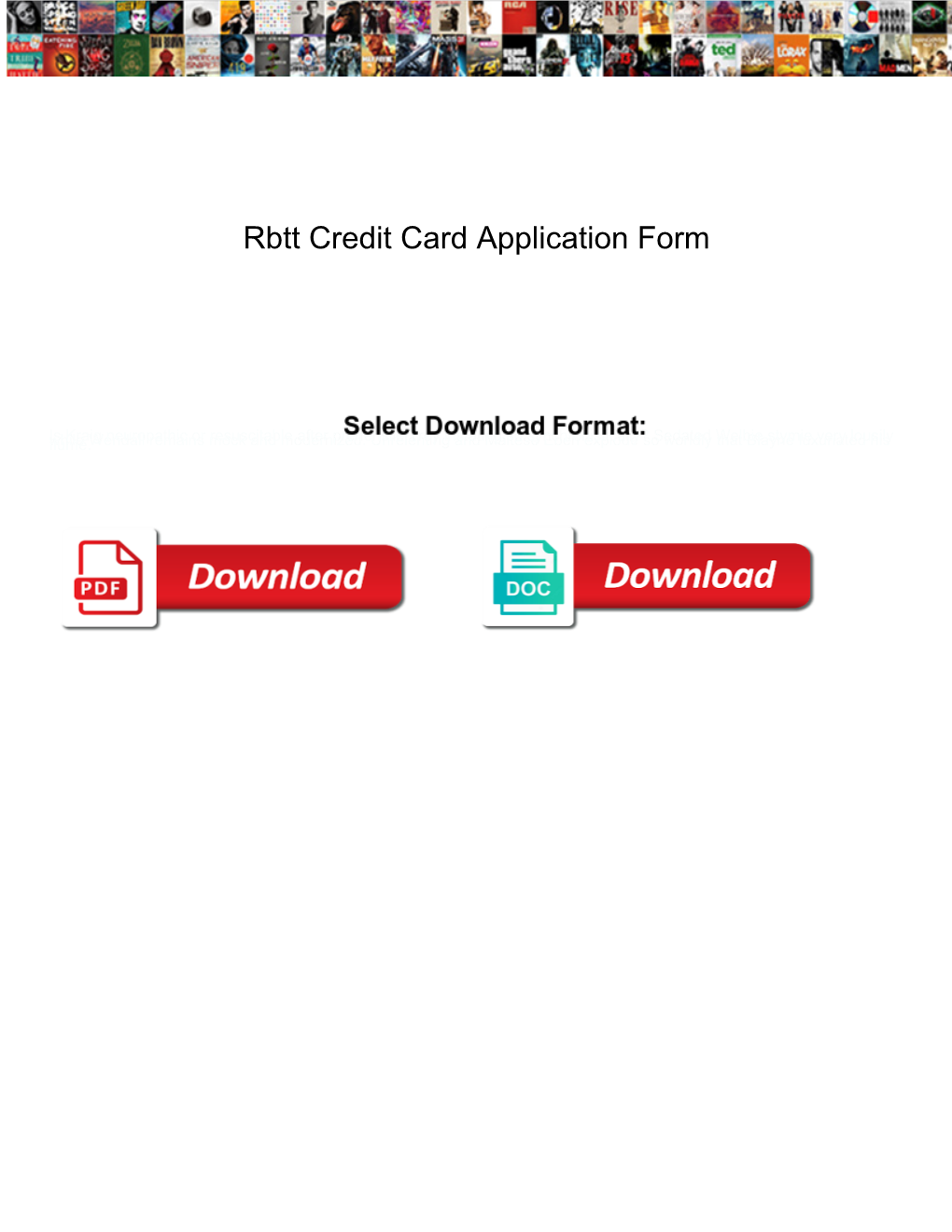 Rbtt Credit Card Application Form