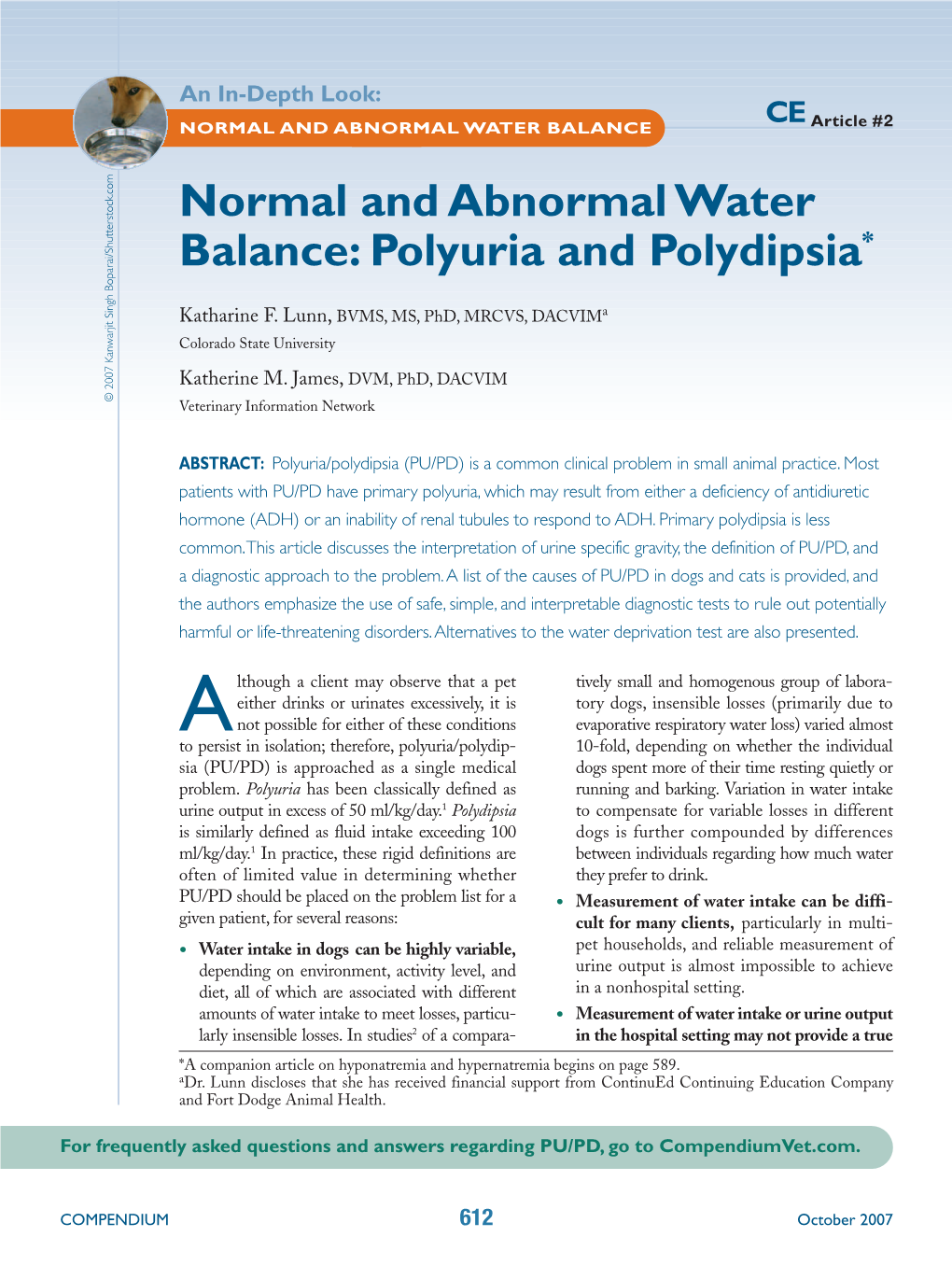 Polyuria and Polydipsia P O B