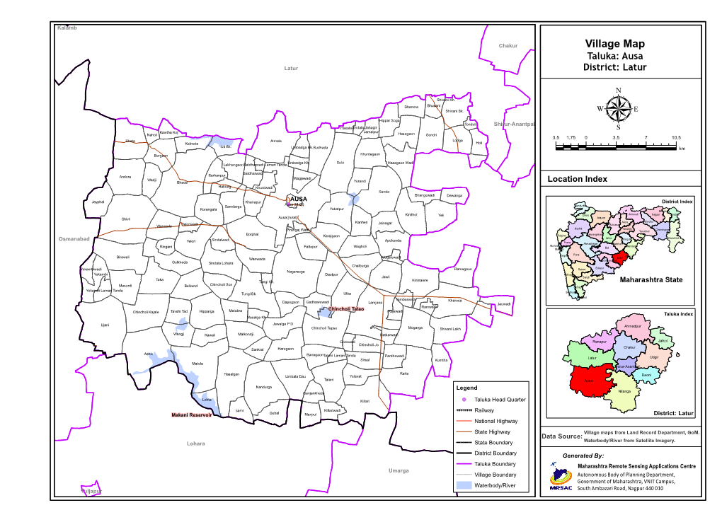 Village Map Taluka: Ausa Latur District: Latur