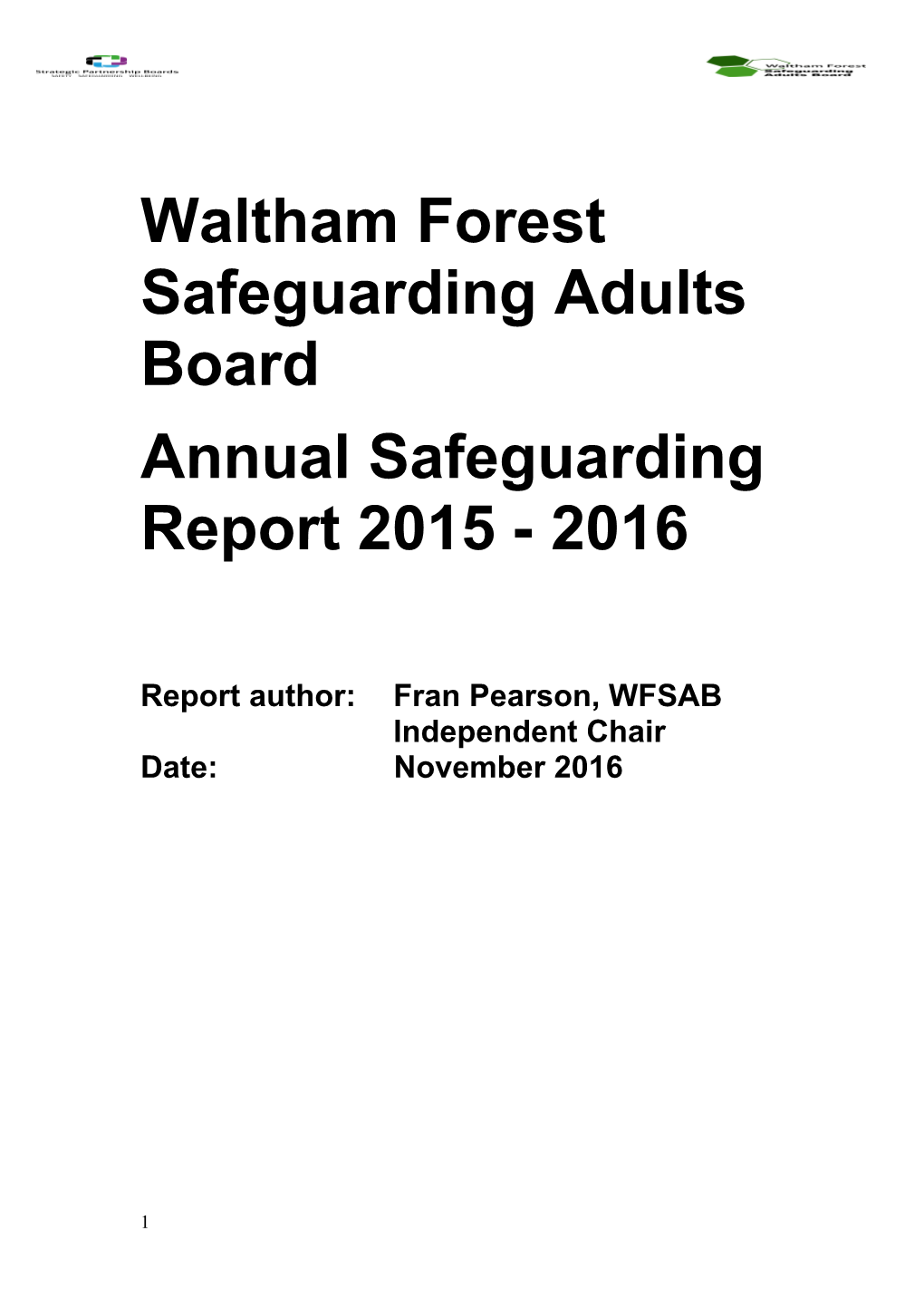 Waltham Forest Safeguarding Adults Board