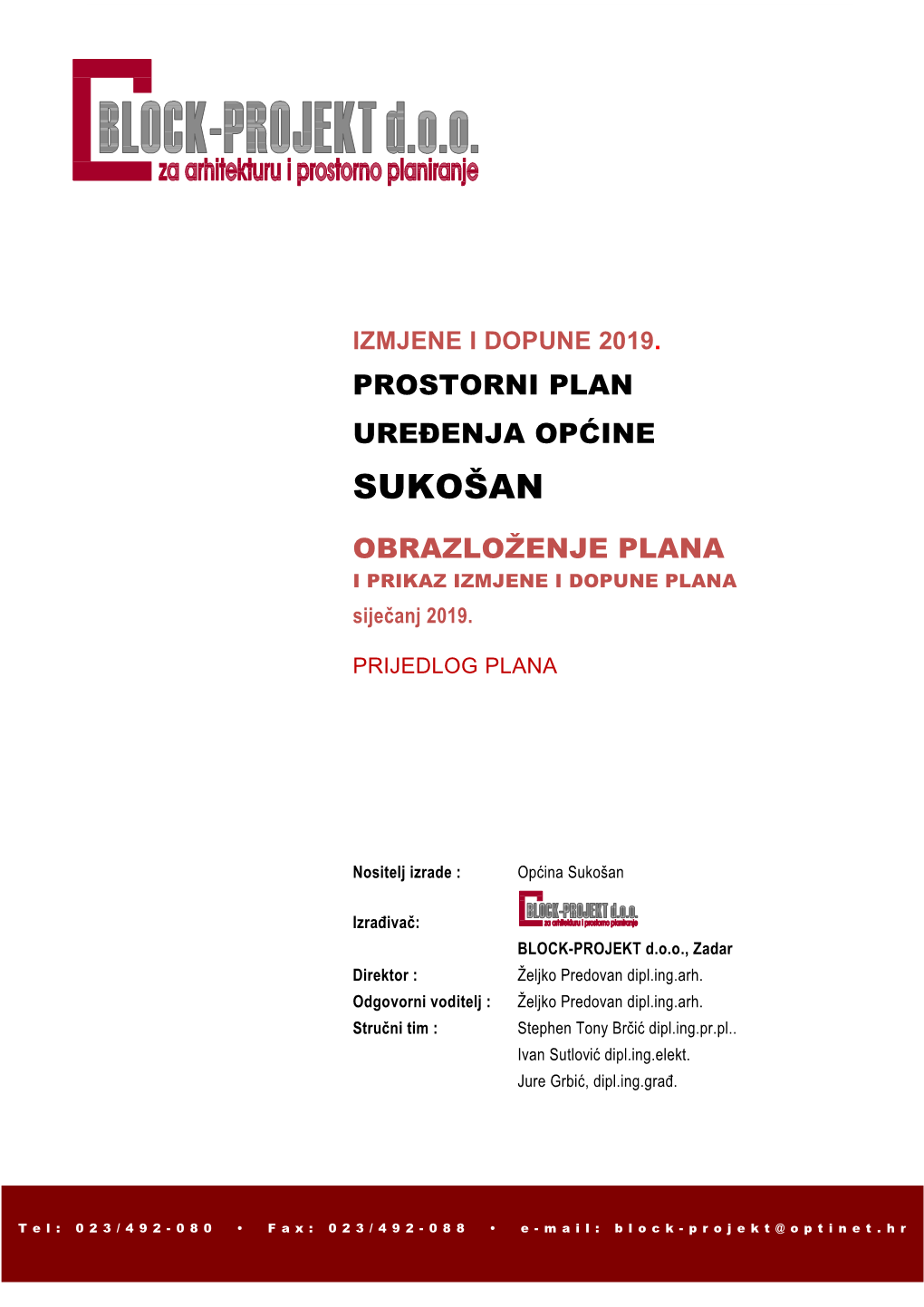 Izmjene I Dopune 2019. Prostorni Plan Uređenja Općine Sukošan