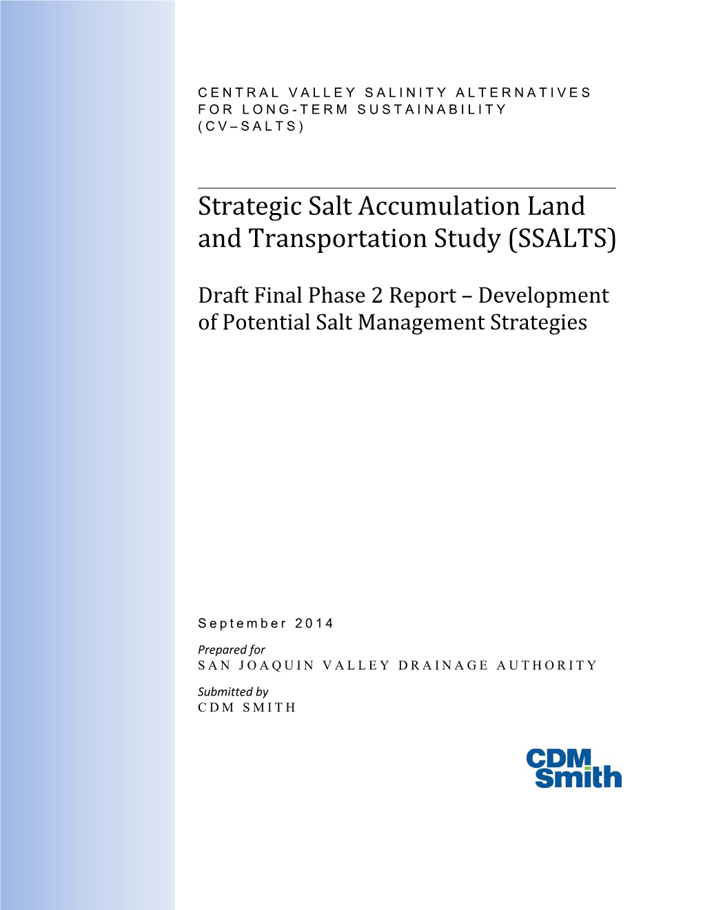 Draft Phase 2 Report – Development of Potential Salt