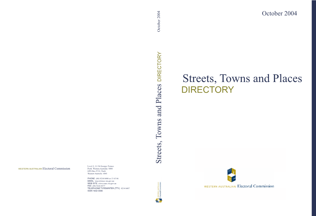Streets, Towns and Places
