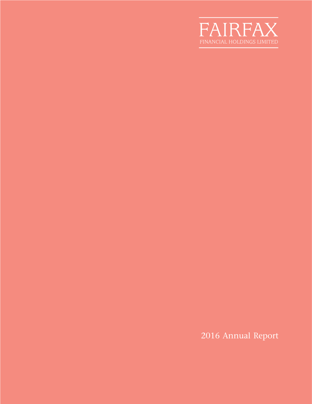 2016 Annual Report Contents