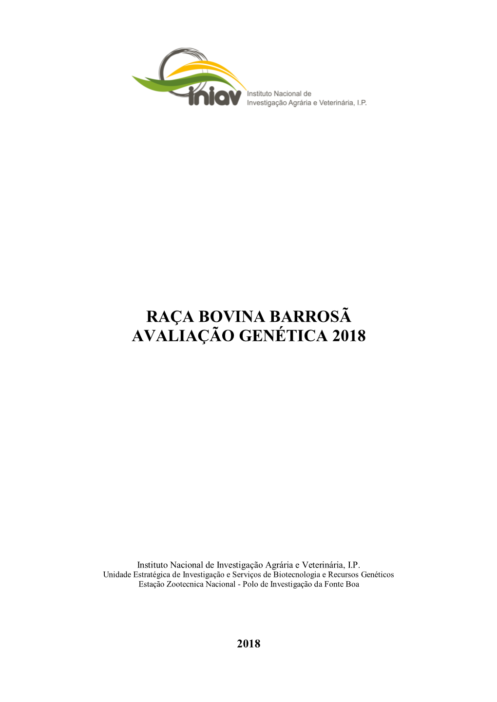 Raça Bovina Barrosã Avaliação Genética 2018