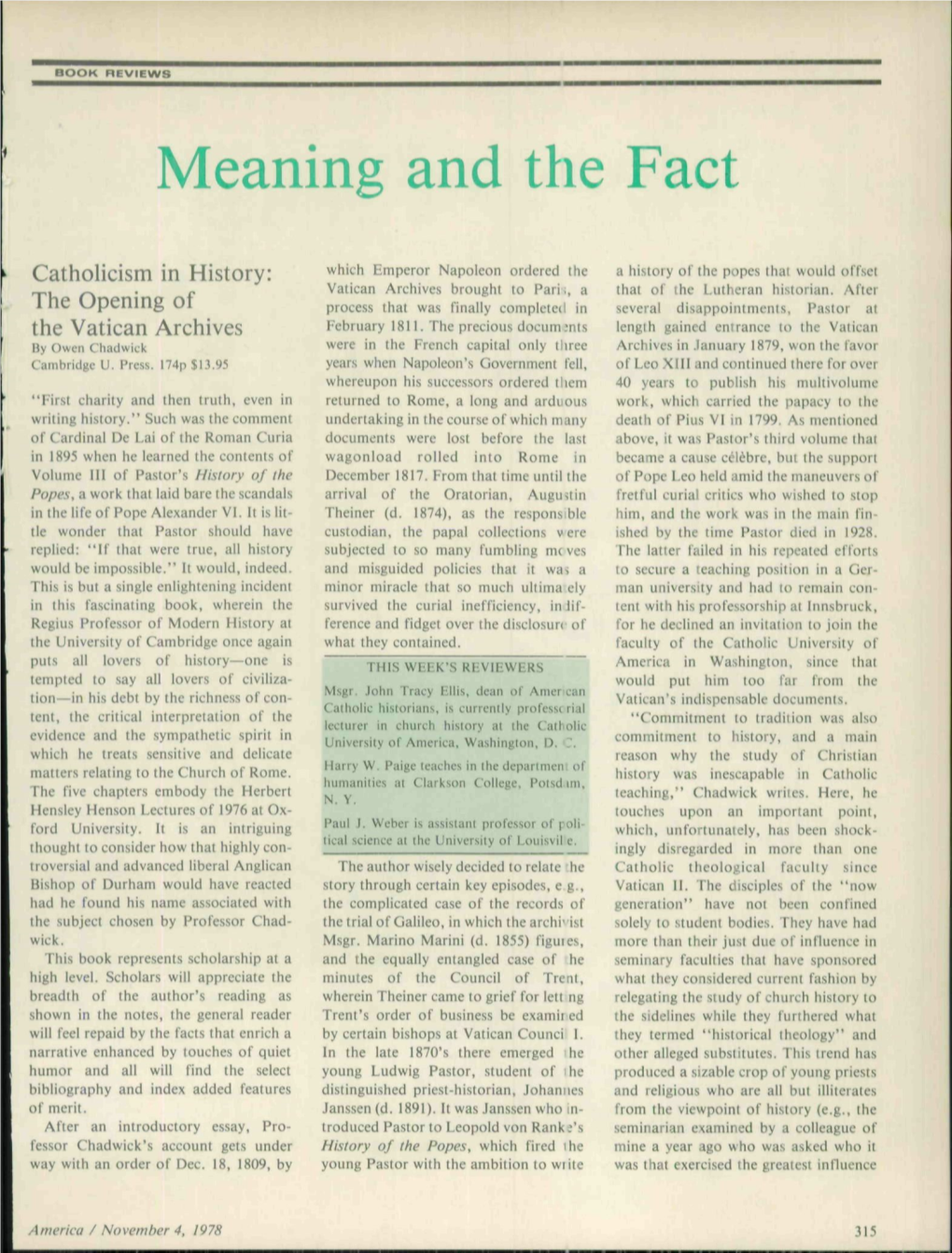 Meaning and the Fact