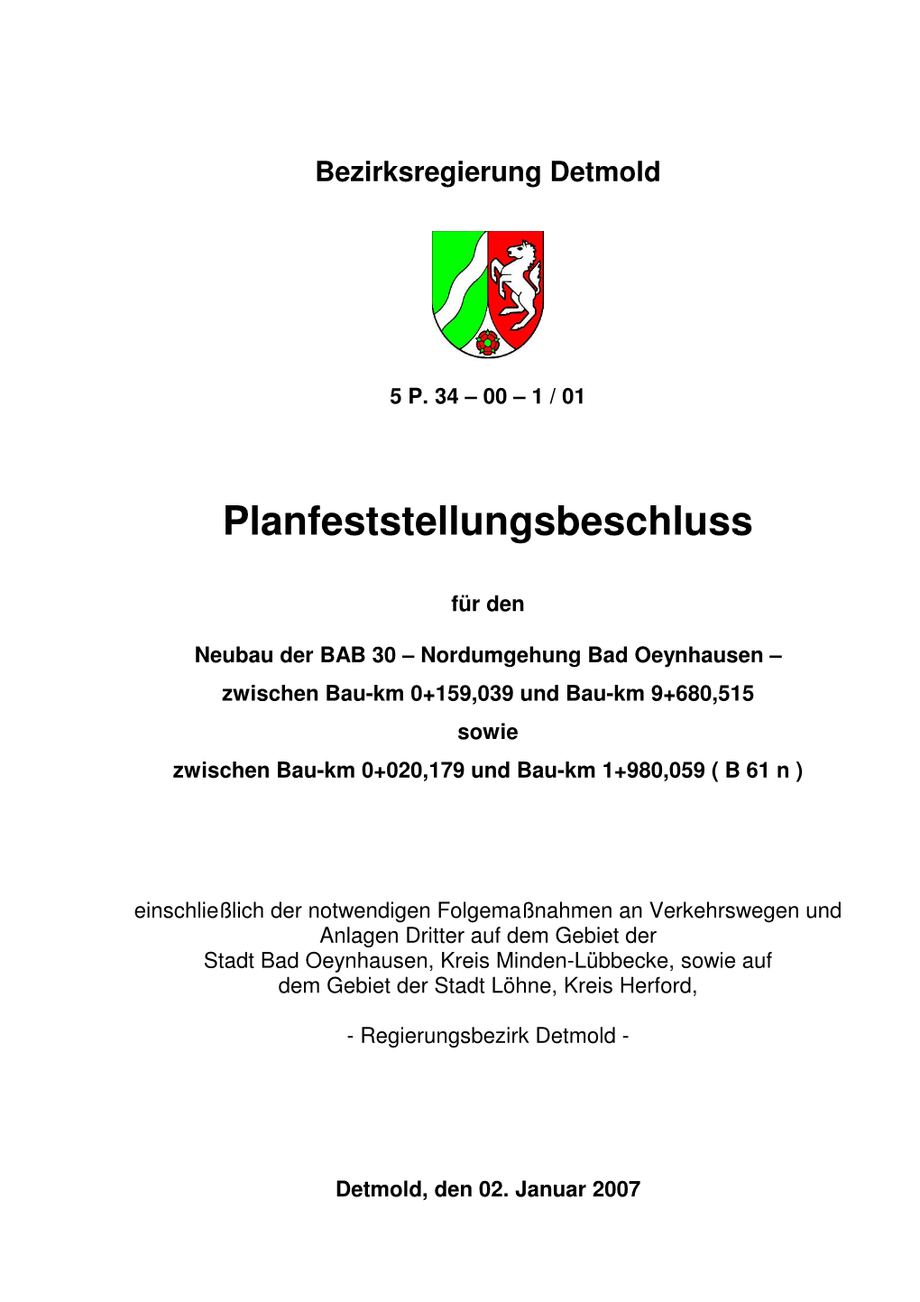 Planfeststellungsbeschluss