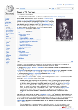 Count of St. Germain from Wikipedia, the Free Encyclopedia