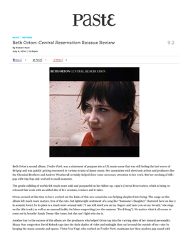 Beth Orton: Central Reservation Reissue Review