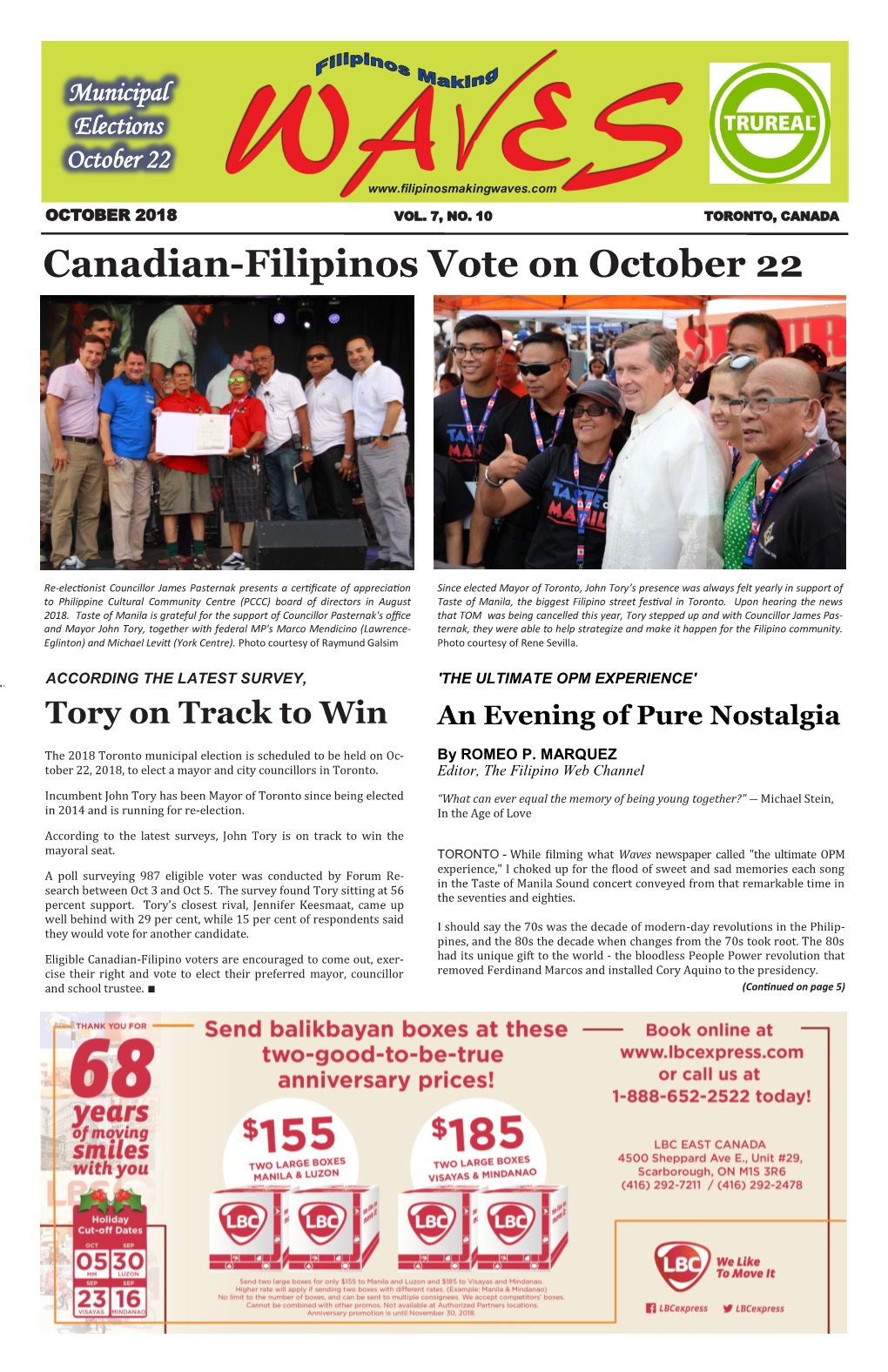 Canadian-Filipinos Vote on October 22
