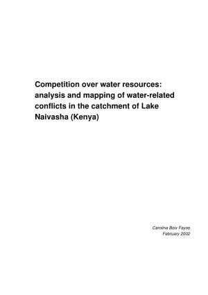 Analysis and Mapping of Water-Related Conflicts in the Catchment of Lake Naivasha (Kenya)