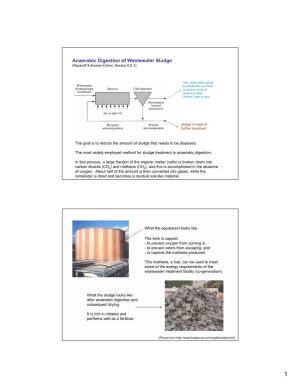 Anaerobic Digestion of Wastewater Sludge (Nazaroff & Alvarez-Cohen, Section 6.E.3)
