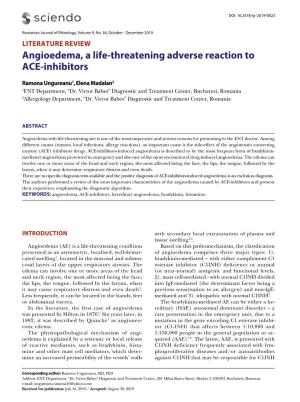 Angioedema, a Life-Threatening Adverse Reaction to ACE-Inhibitors