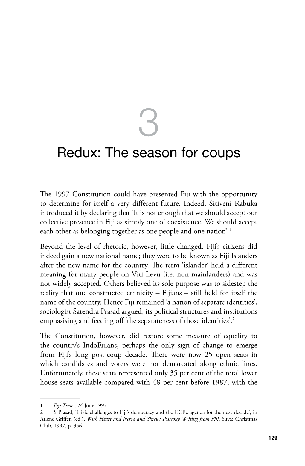 Redux: the Season for Coups