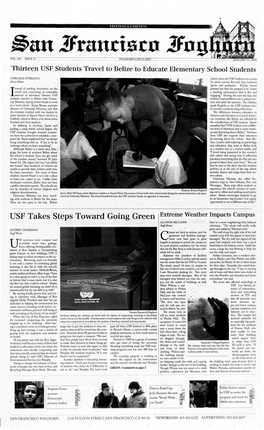 USF Takes Steps Toward Going Green Extreme Weather Impacts Campus ALLISON MCCANN Lives in a Room Neighboring 654, Believed Staffwriter Otherwise