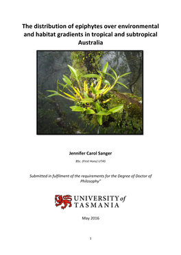 The Distribution of Epiphytes Over Environmental and Habitat Gradients in Tropical and Subtropical Australia