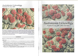 Australasian Lichenology Number 57, July 2005
