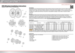 MTB Wheelset Installation Instructions .Pdf