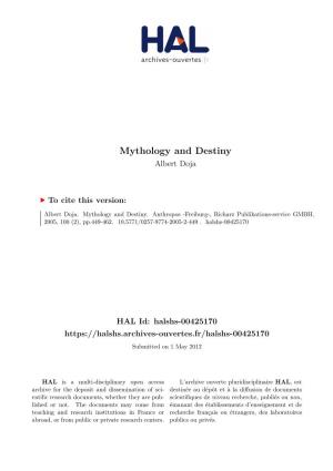 Mythology and Destiny Albert Doja