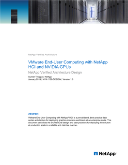 NVA-1129-DESIGN: Vmware End-User Computing with Netapp