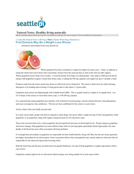 Fruit Extracts May Be a Weight Loss Winner, February 2011