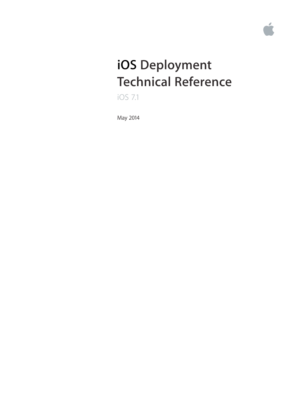 Ios Deployment Technical Reference Guide