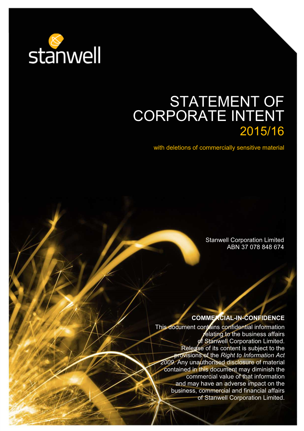 Statement of Corporate Intent 2015/16