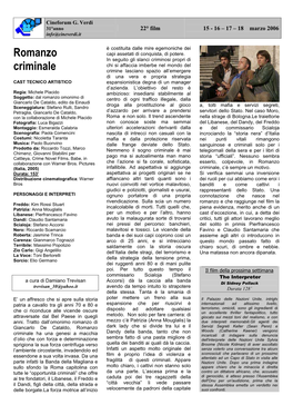 Romanzo Criminale IL REGISTA L’ATTORE